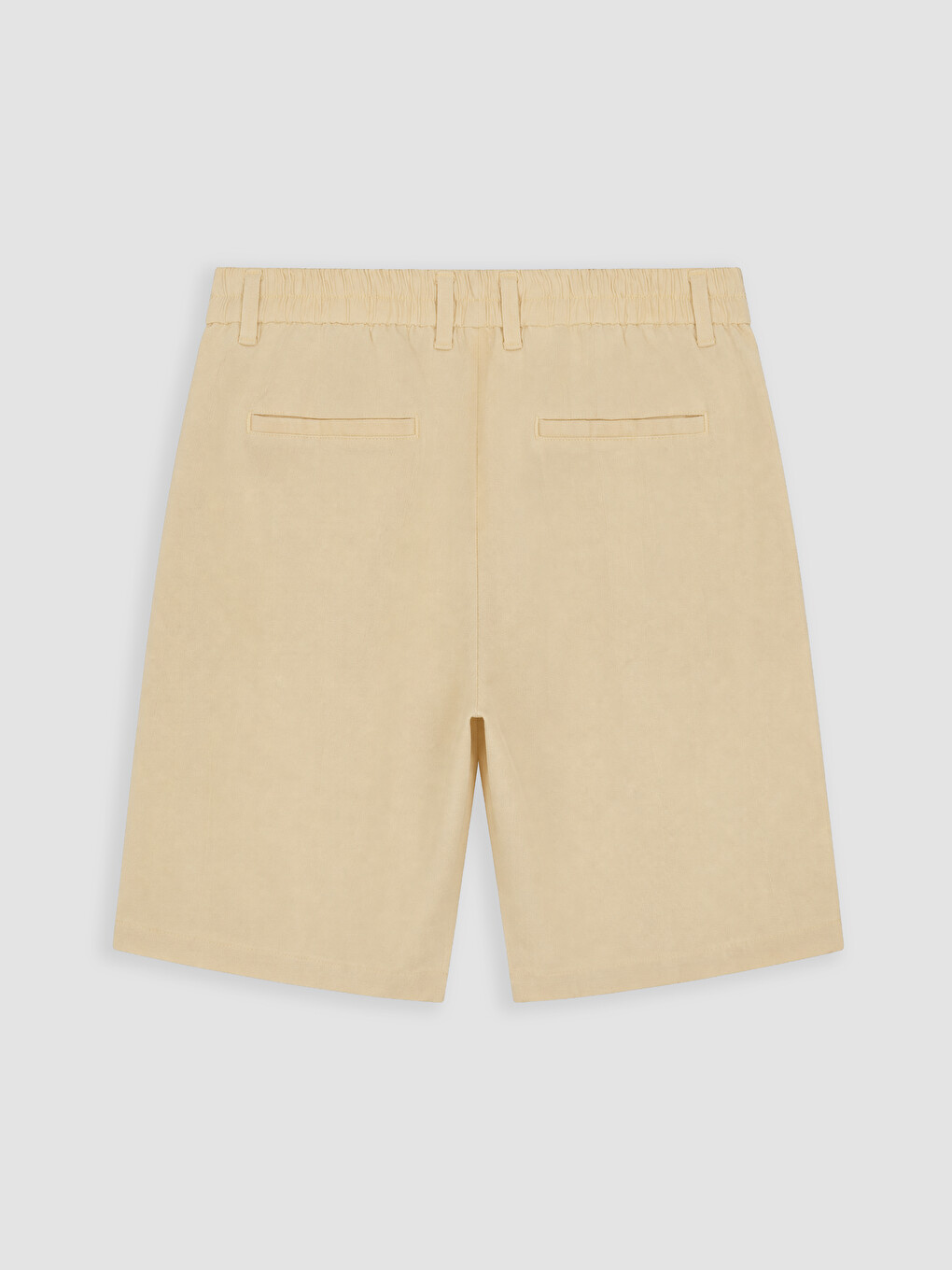 Sarı Regular Fit Keten Karışımlı Erkek Şort-5