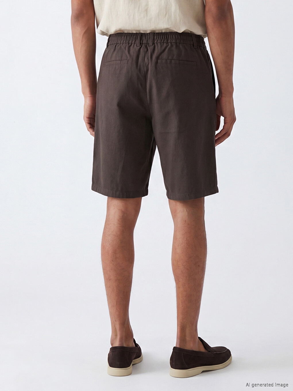 Linen Blend Men's Shorts-3
