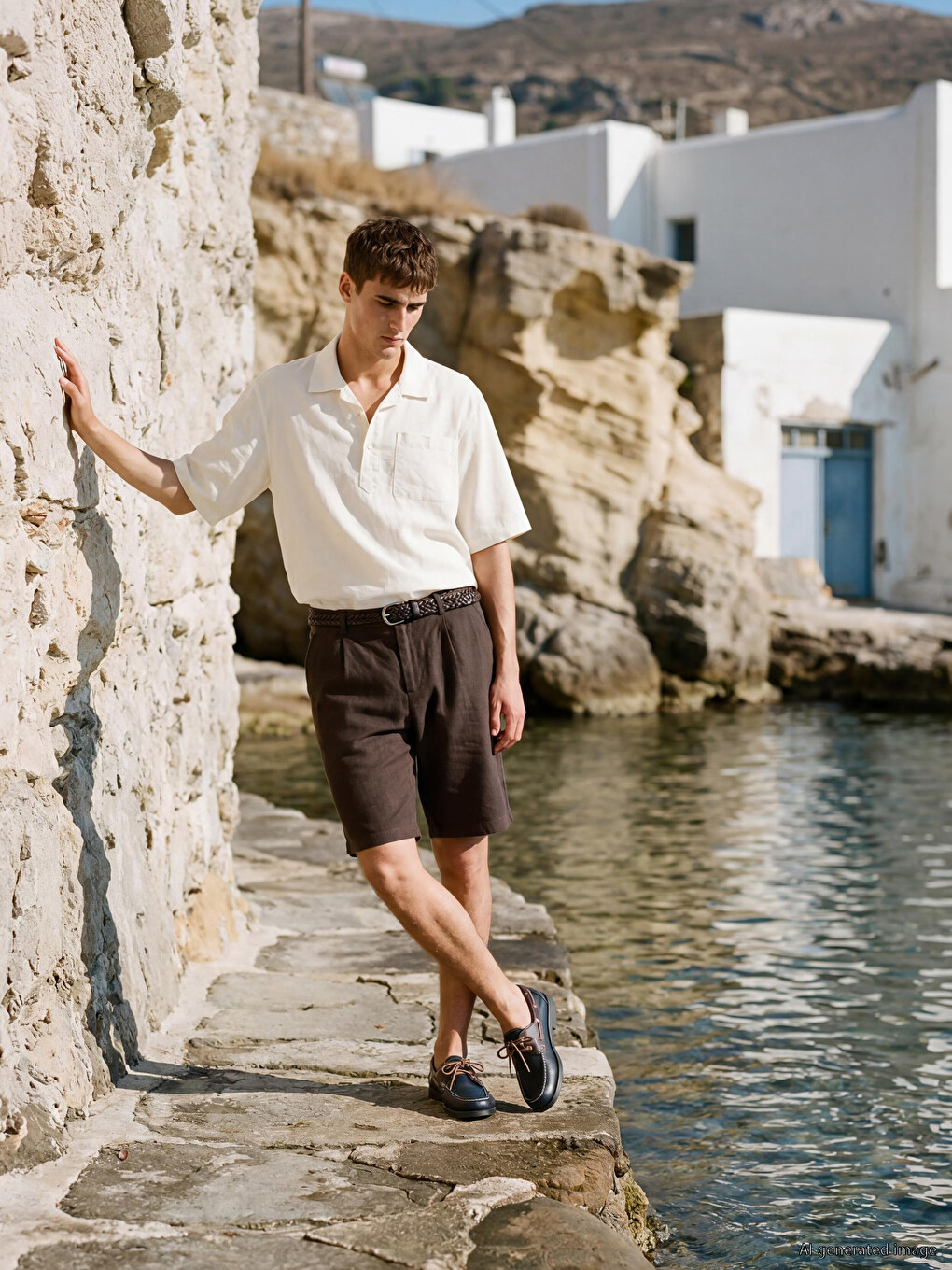 Linen Blend Men's Shorts