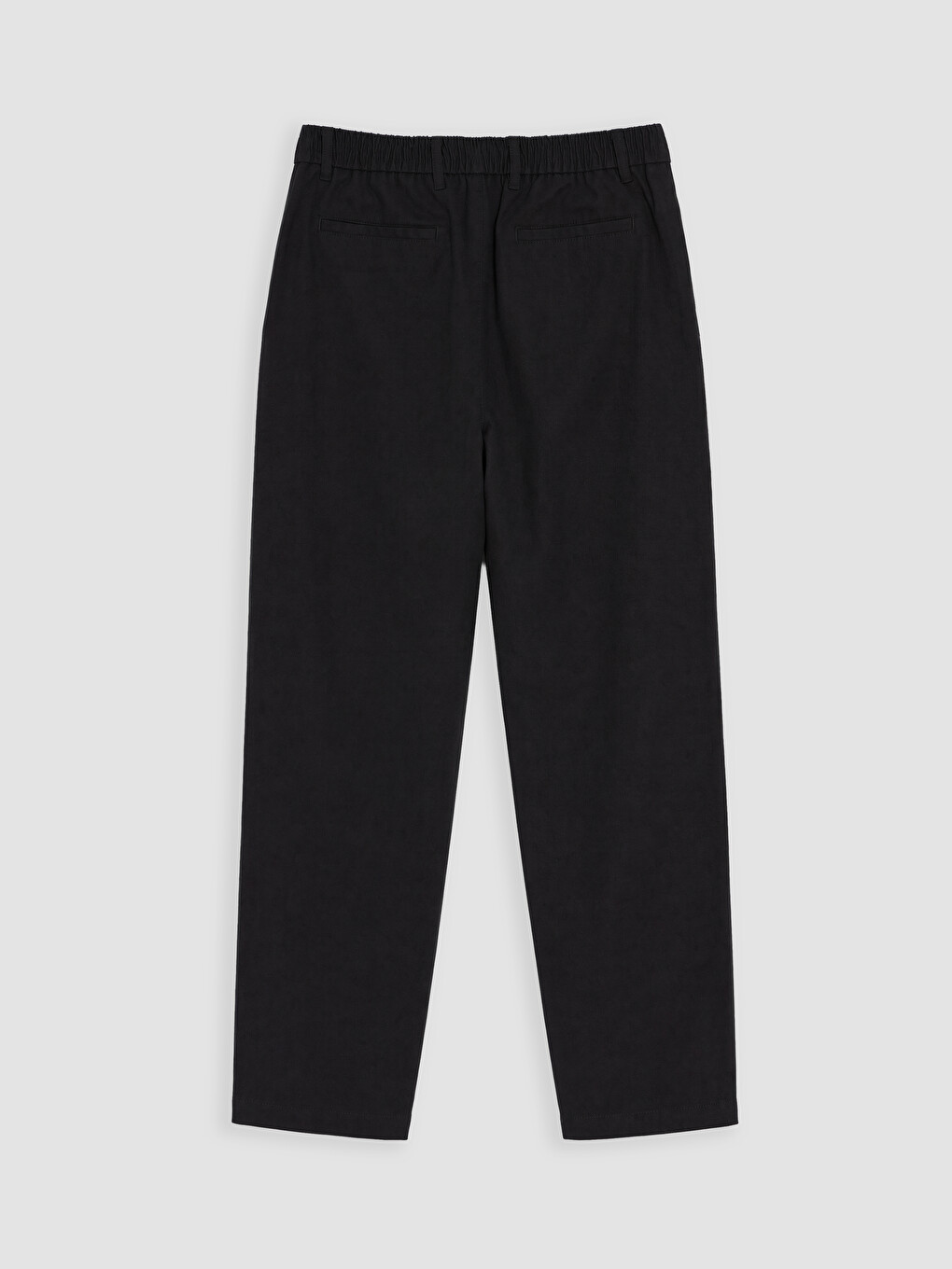 Siyah Regular Fit Erkek Pileli Pantolon-2