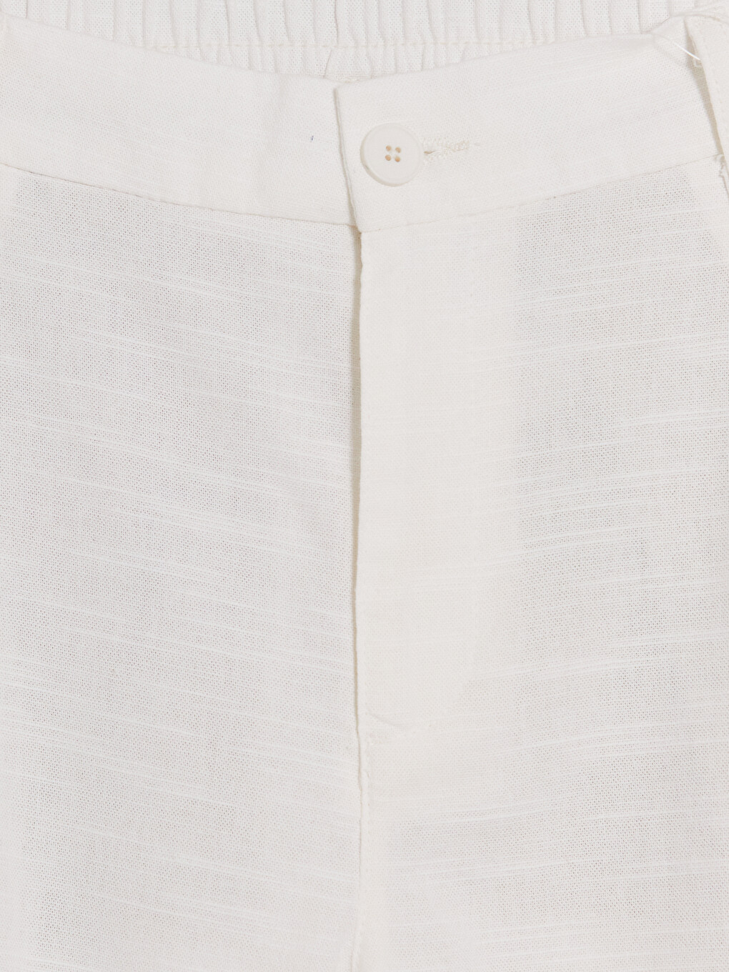 Beyaz Regular Fit Erkek Pileli Pantolon-1