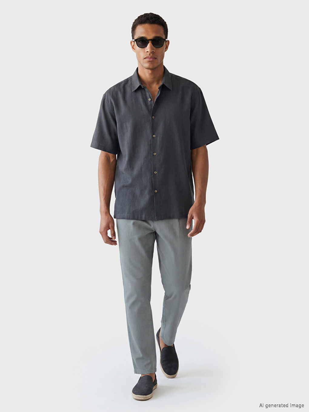 Regular Fit Men's Pleated Trousers-1