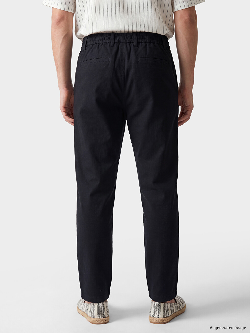 Lacivert Regular Fit Erkek Pileli Pantolon-3