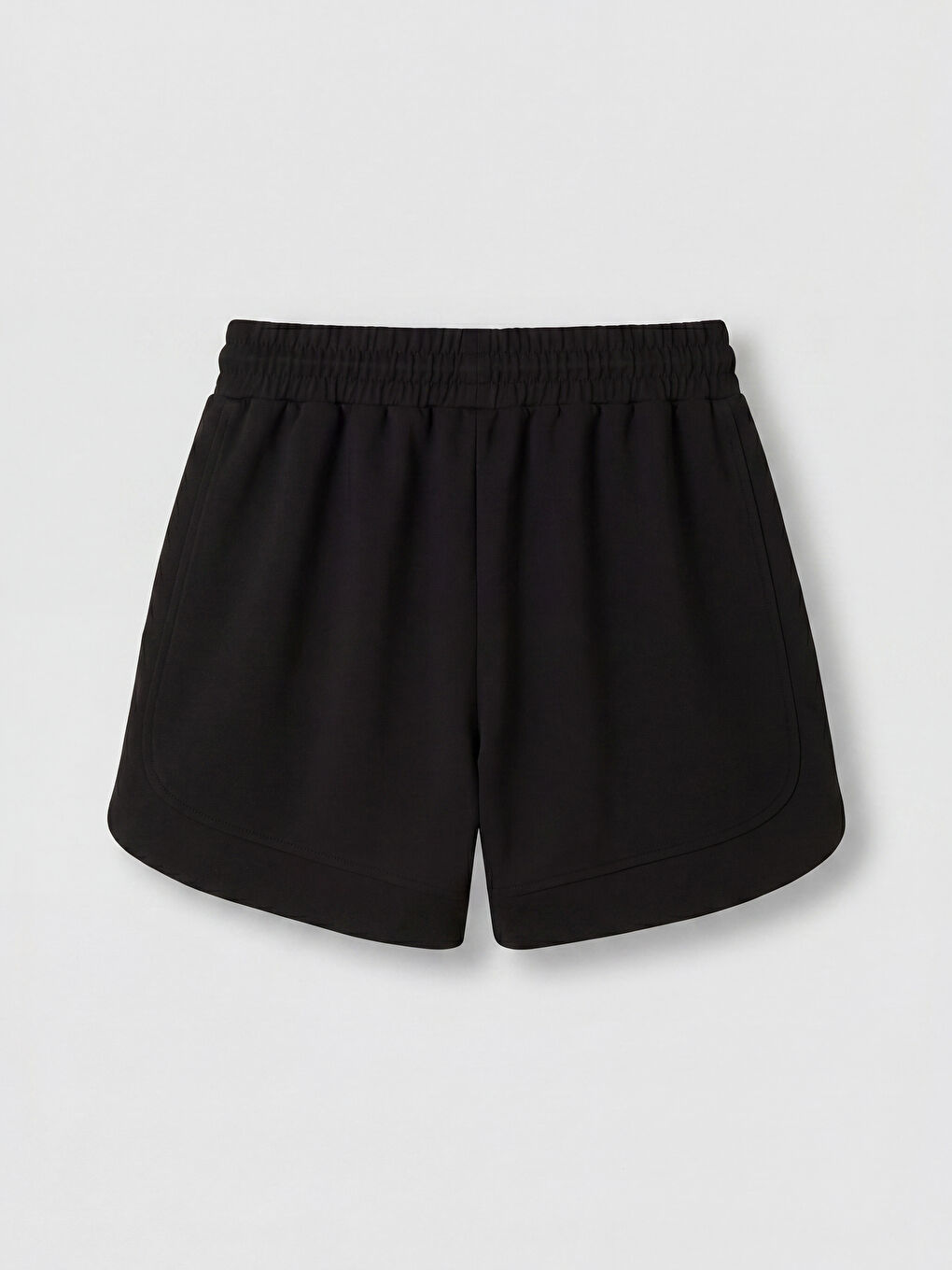 Siyah Soft Touch Kadın Spor Şort-1