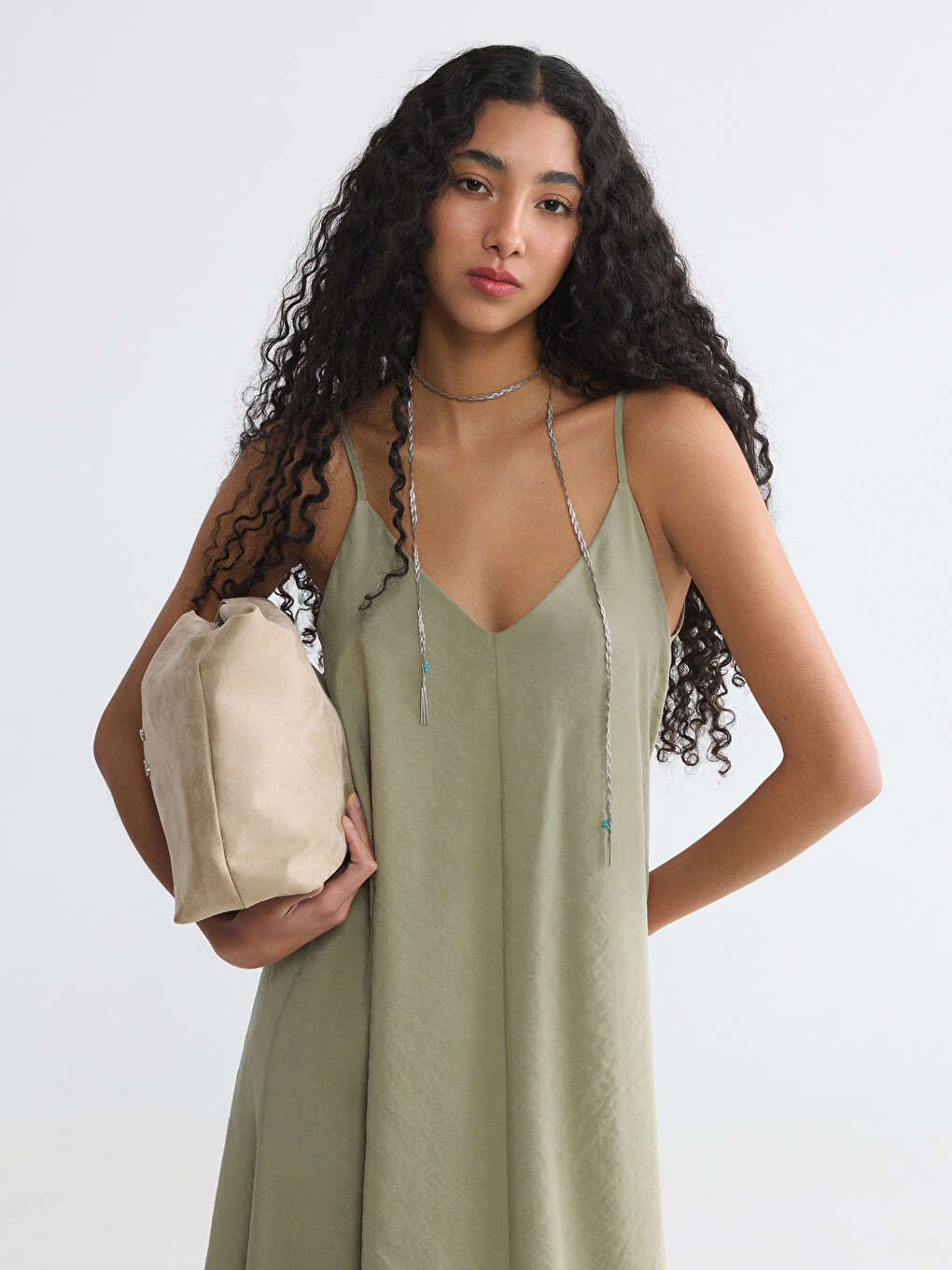 Modal Blended Strappy Dress-1