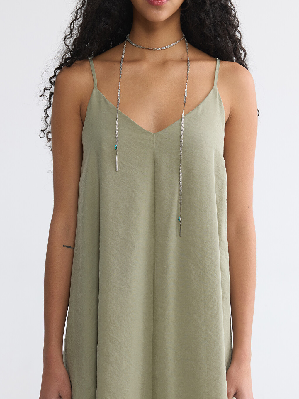 Modal Blended Strappy Dress-2
