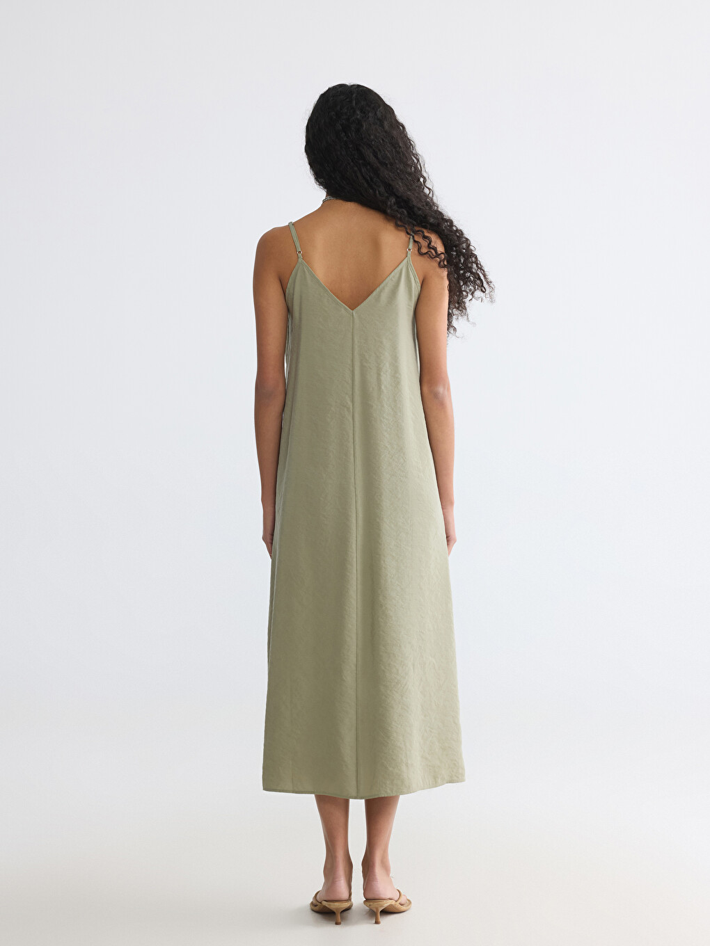 Modal Blended Strappy Dress-3