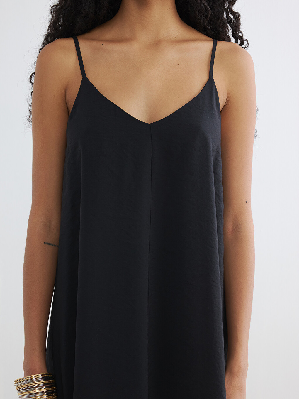 Modal Blended Strappy Dress-3