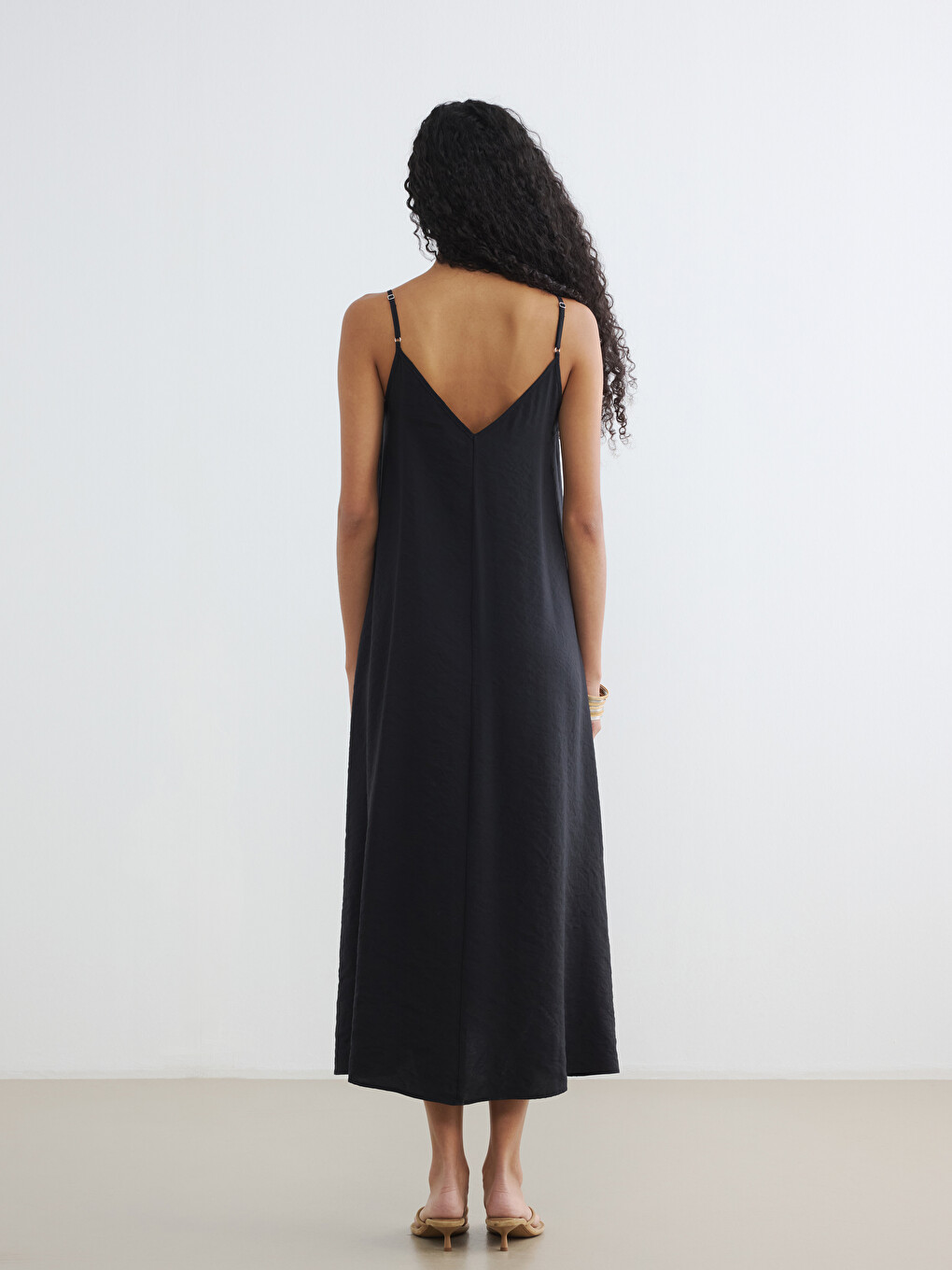 Modal Blended Strappy Dress-4