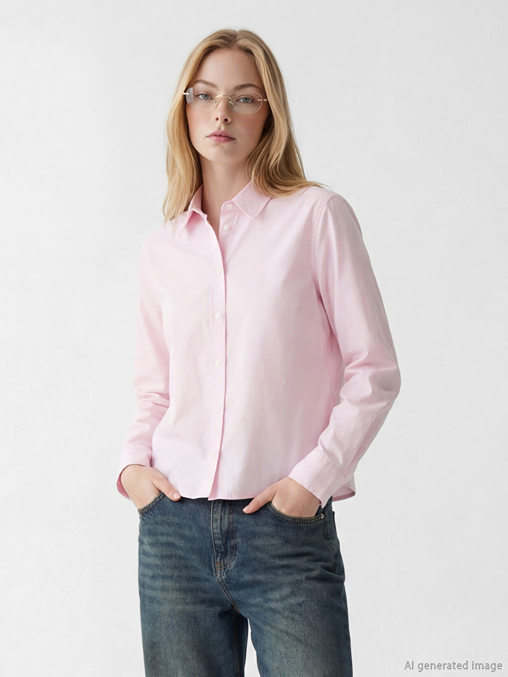 Cămașă din poplin pentru femei