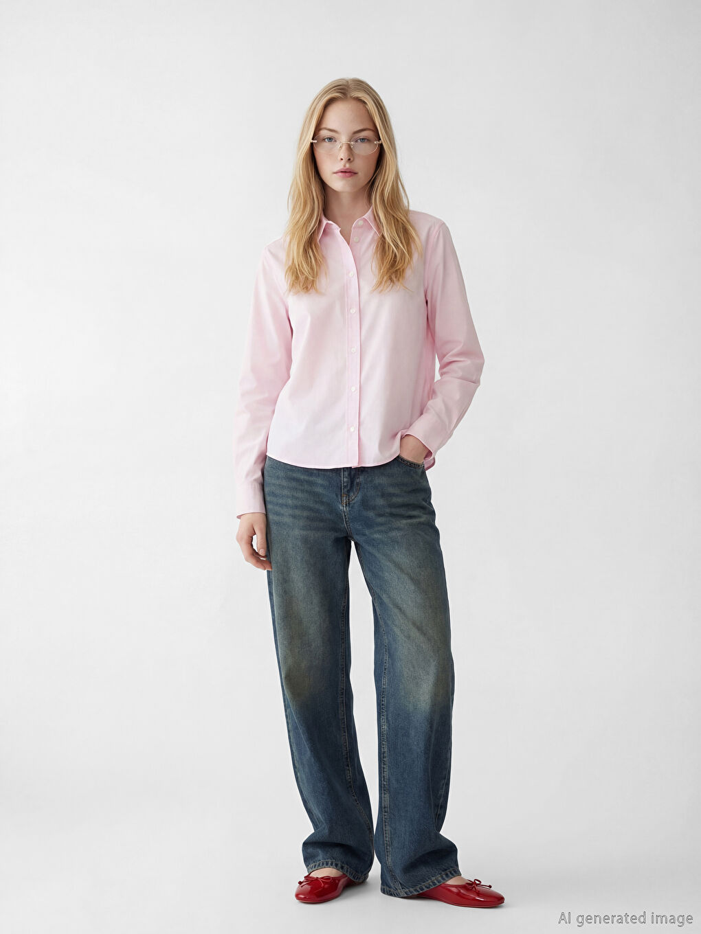 Cămașă din poplin pentru femei-1