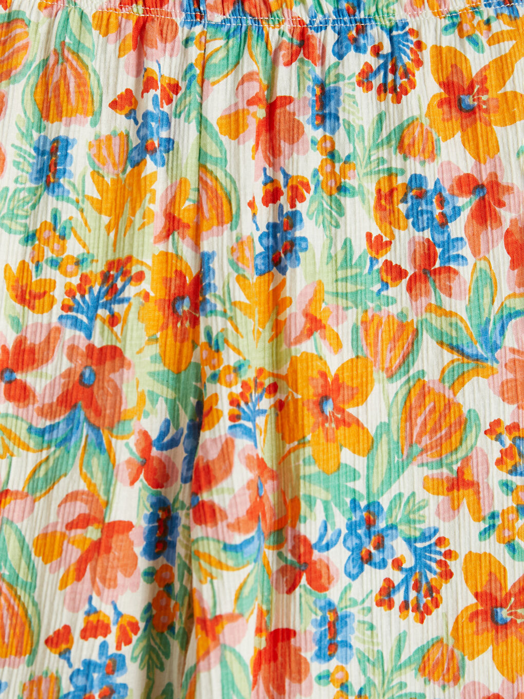 Ekru Çiçekli Kız Çocuk Takım-7