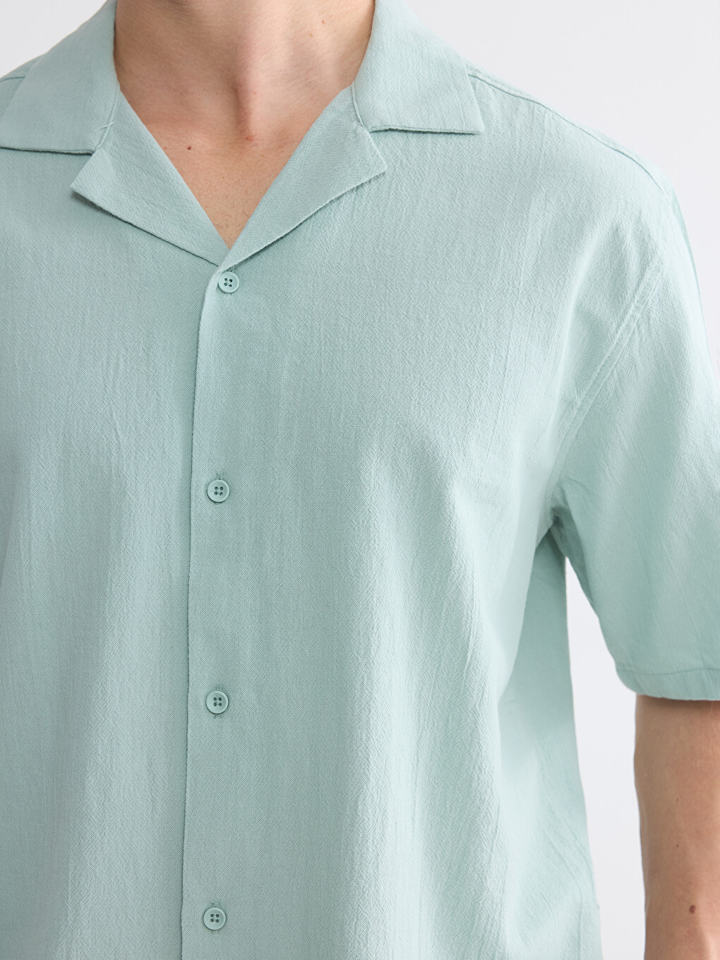 Regular Fit Men's Textured Shirt-3