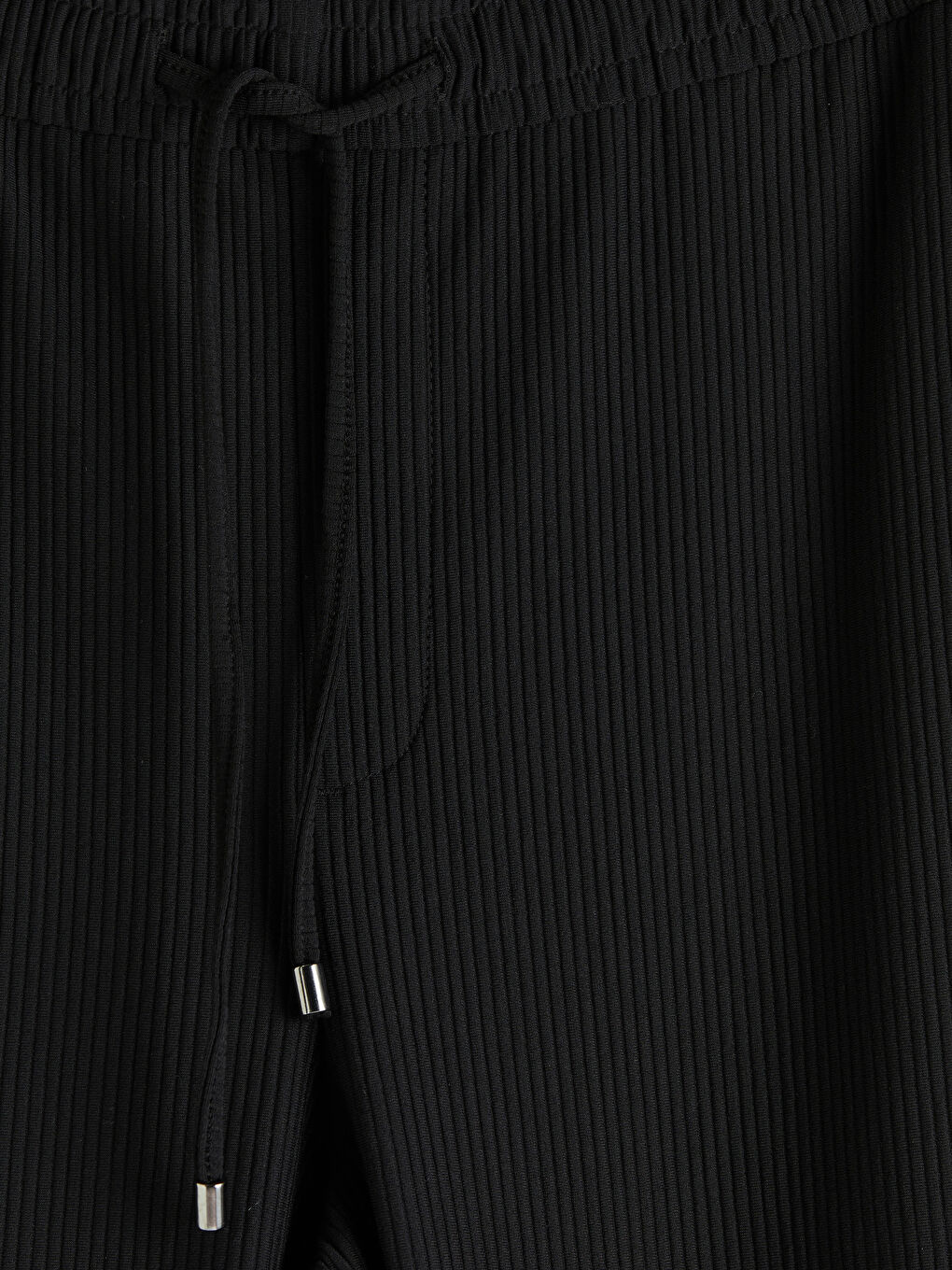 Siyah Standart Kalıp Erkek Dokulu Pantolon-2