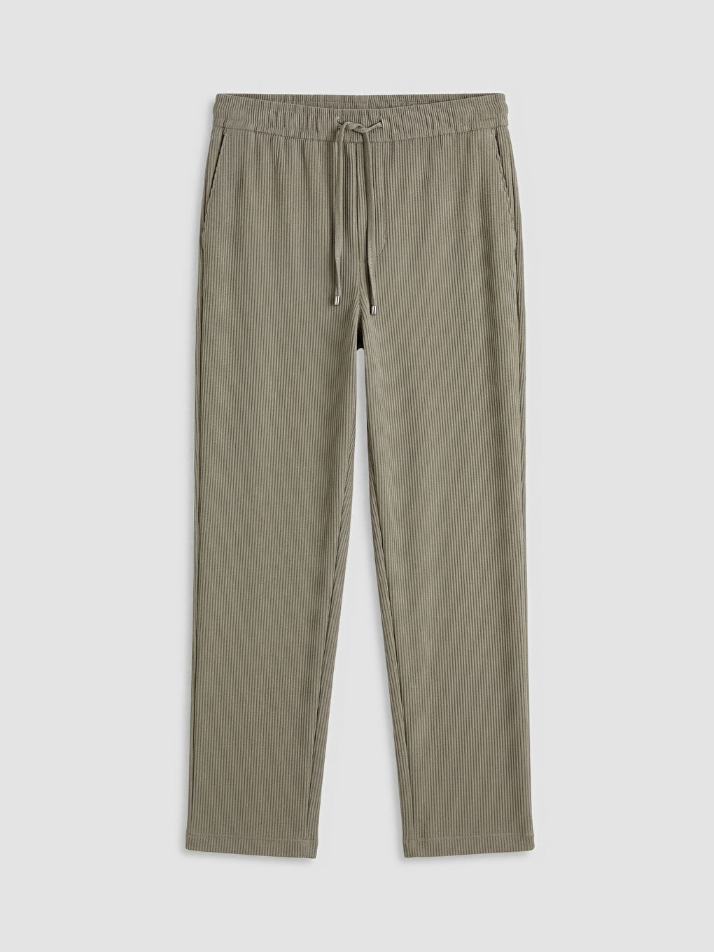 Yeşil Standart Kalıp Erkek Dokulu Pantolon-4