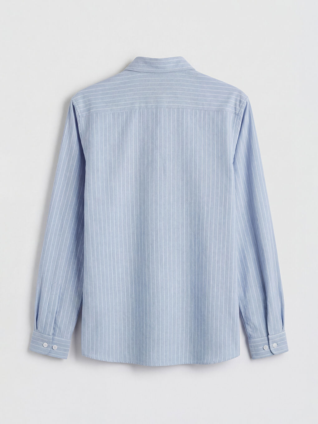 Mavi Slim Fit Çizgili Erkek Gömlek-1