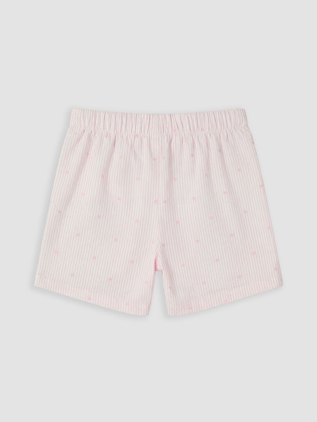 Pembe Gömlek Yaka Kız Çocuk Şortlu Pijama Takımı-4