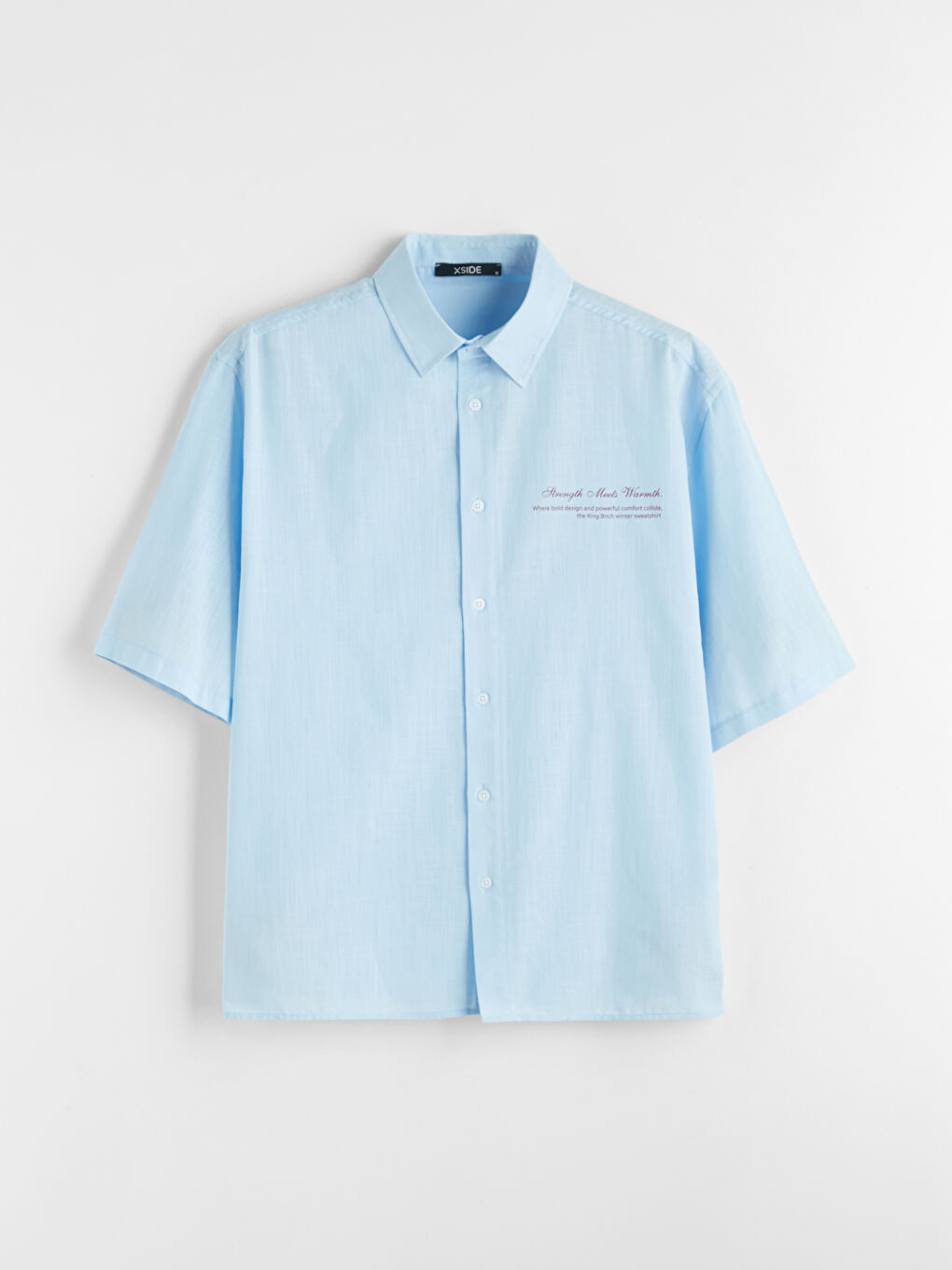 Mavi Loose Fit Çizgili Erkek Gömlek-4