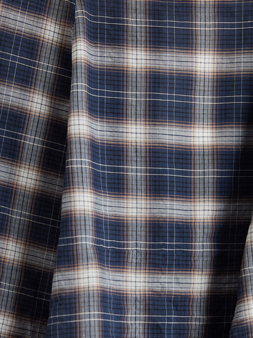 Lacivert Beli Lastikli Ekose Kloş Etek-2