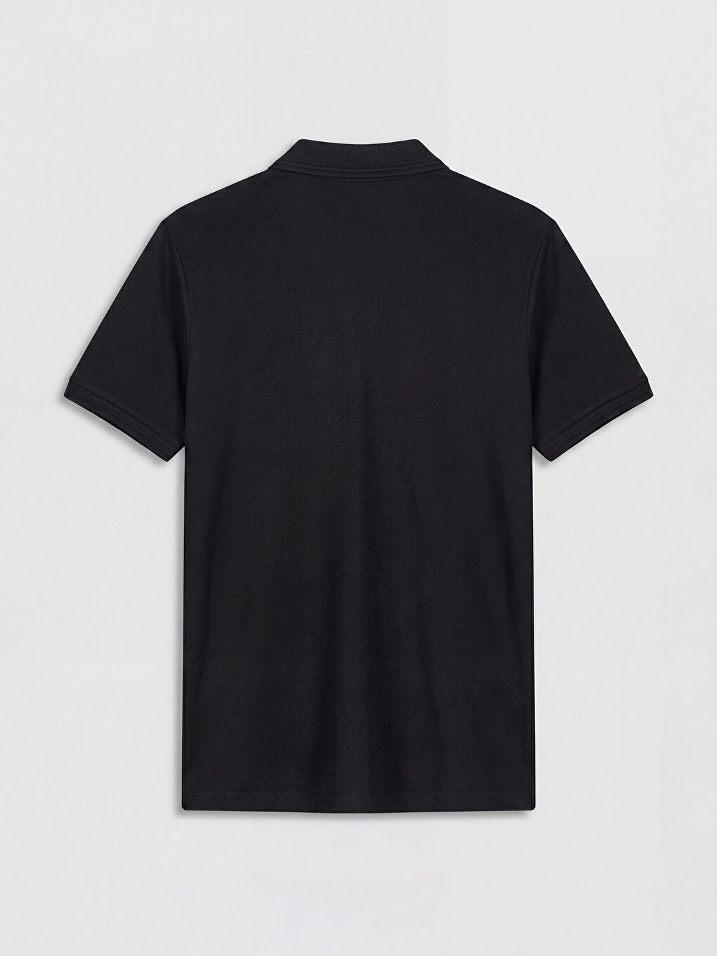 Siyah Polo Yaka Erkek Tişört-1