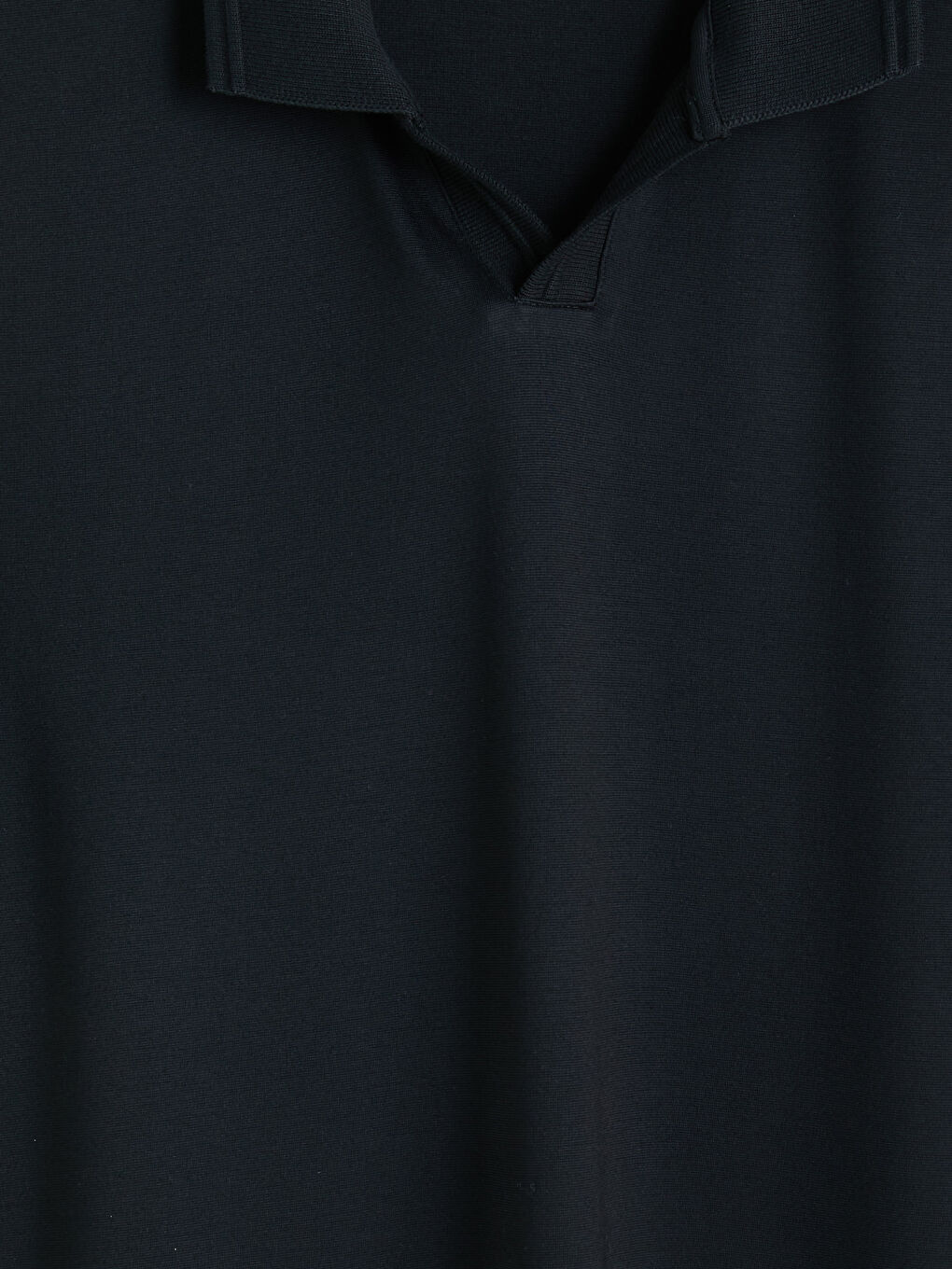 Siyah Polo Yaka Erkek Tişört-2