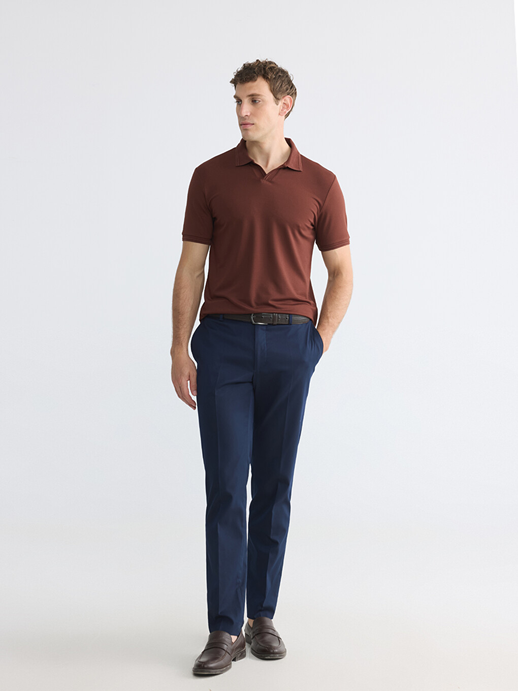 Polo Collar Men's T-Shirt-3