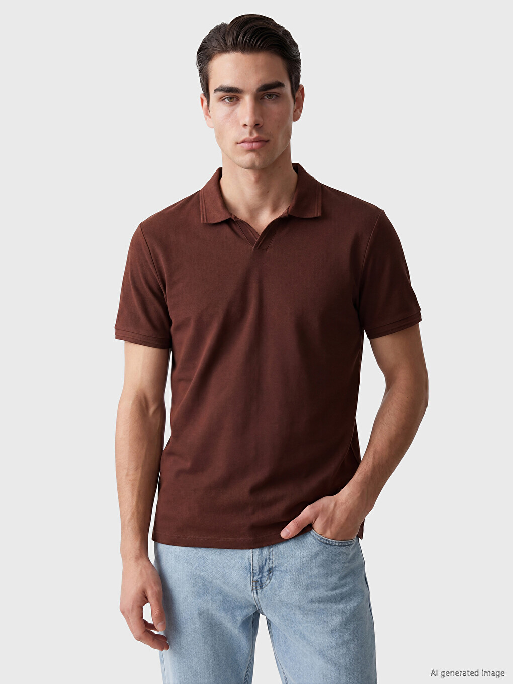 Polo Collar Men's T-Shirt-1