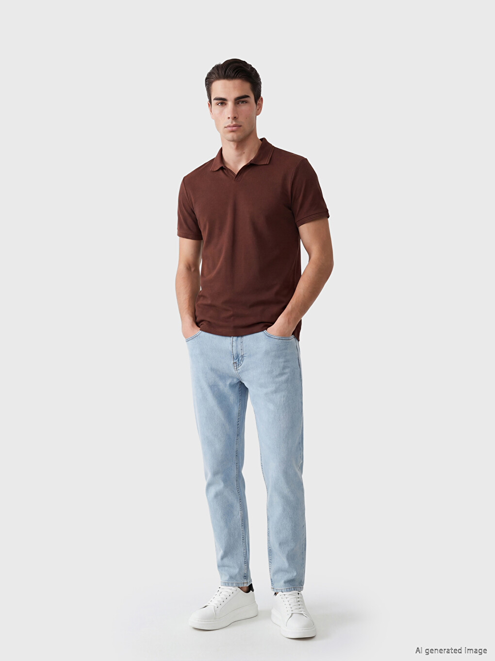 Polo Collar Men's T-Shirt-2
