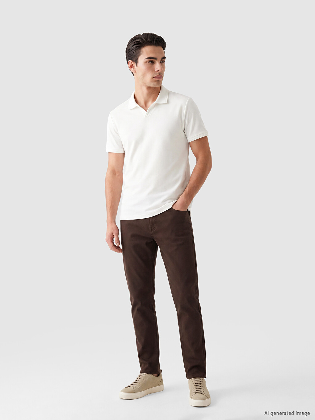 Polo Collar Men's T-Shirt-2