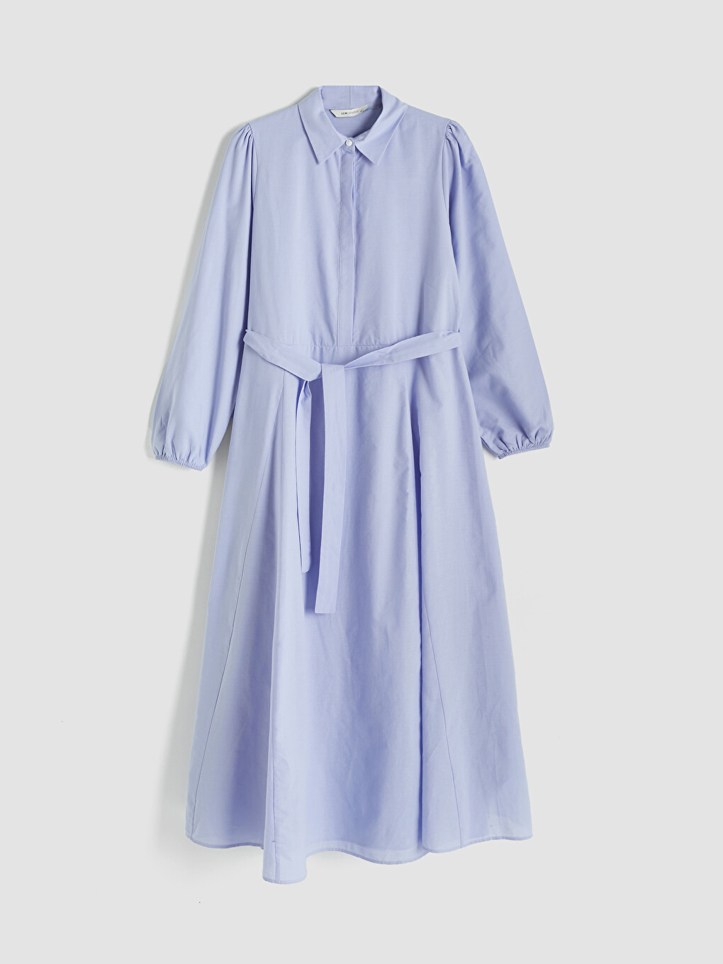 Waist Sashed Shirt Dress-1