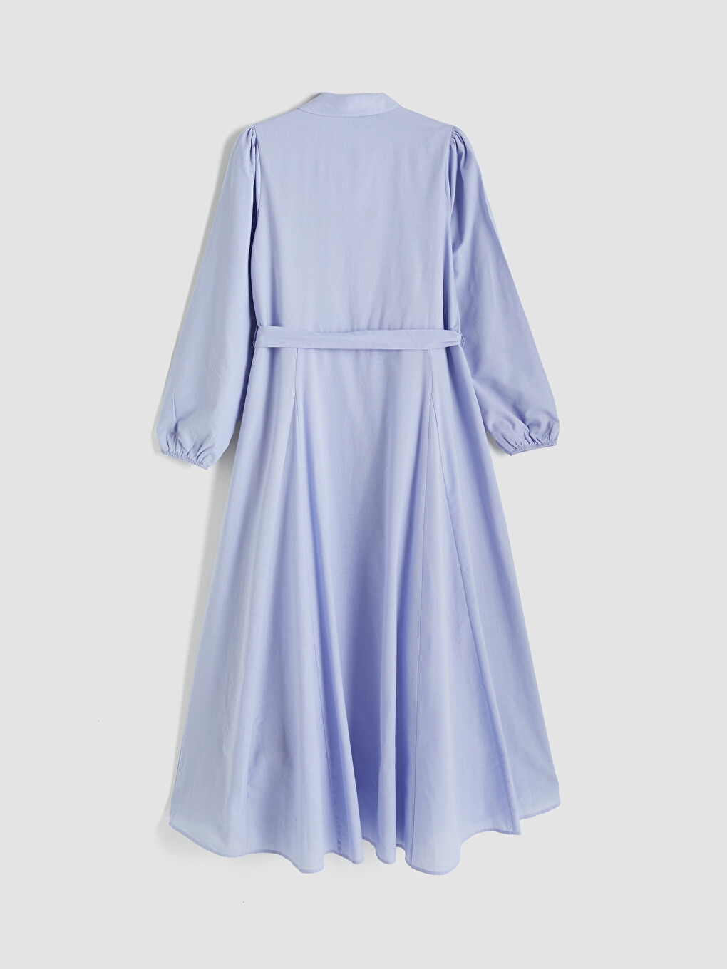 Waist Sashed Shirt Dress-2