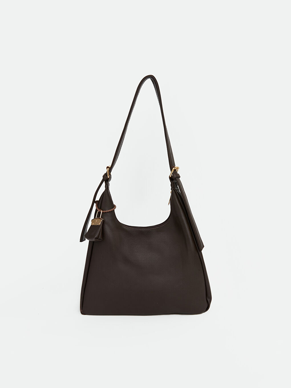 Kahverengi Deri Görünümlü Kadın Omuz Çantası