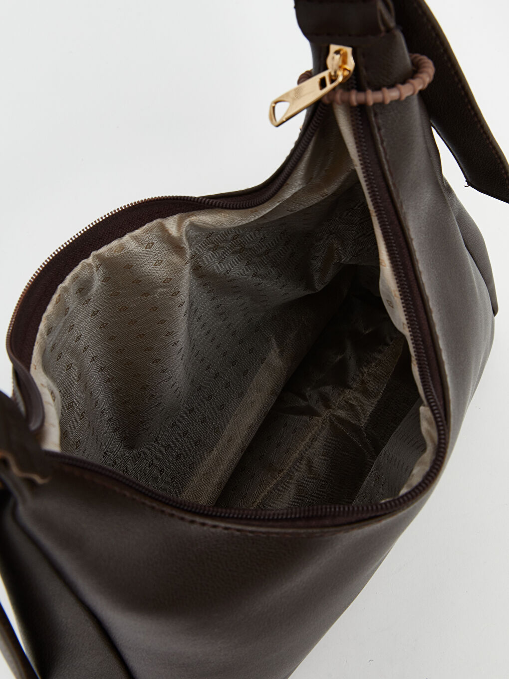 Kahverengi Deri Görünümlü Kadın Omuz Çantası-2