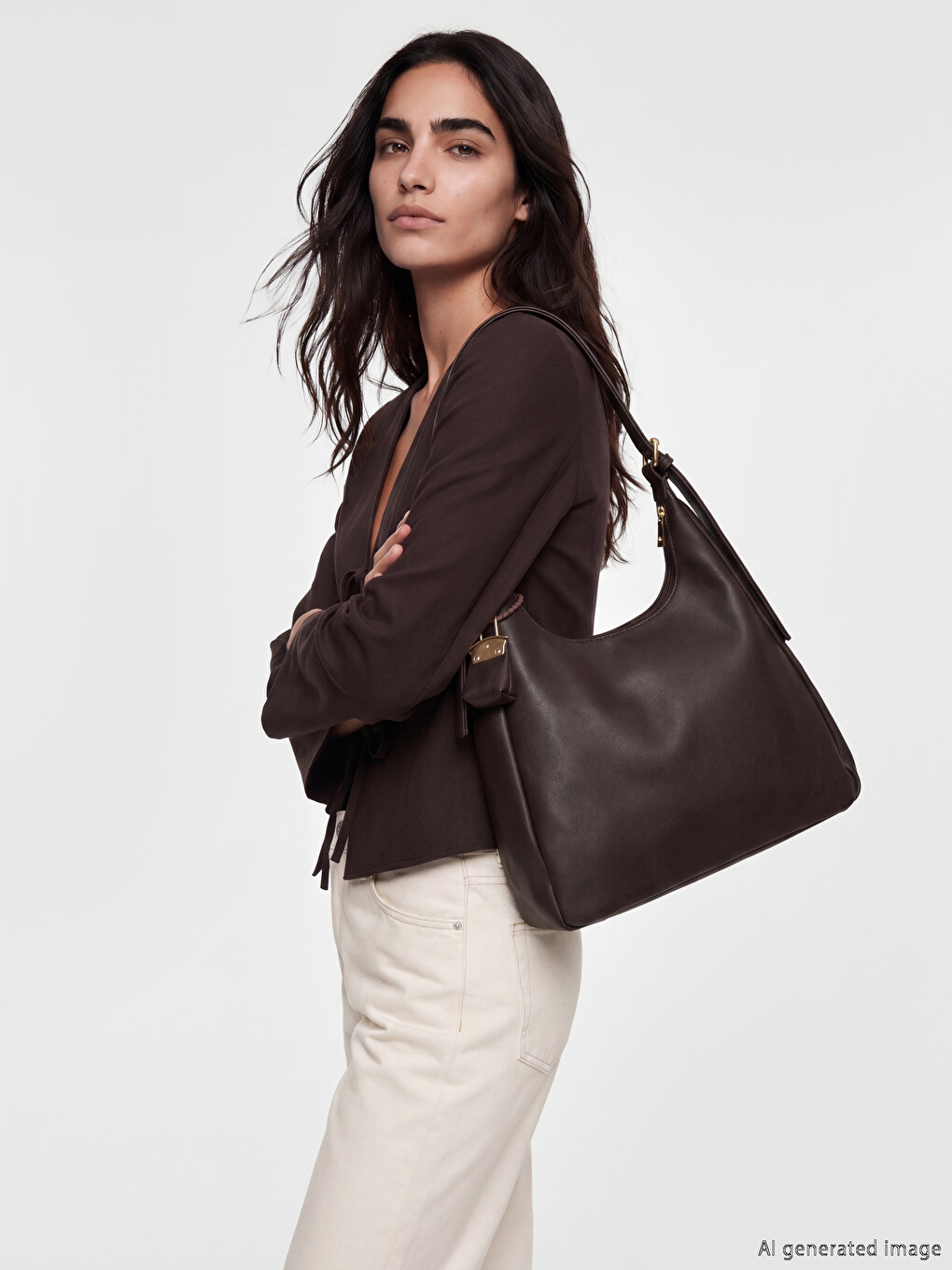 Faux Leather Women's Shoulder Bag