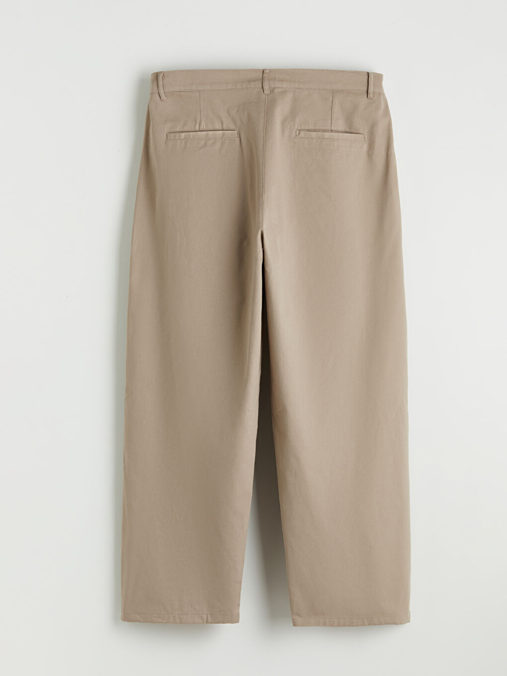 Bej Rahat Kalıp Erkek Pileli Pantolon-5