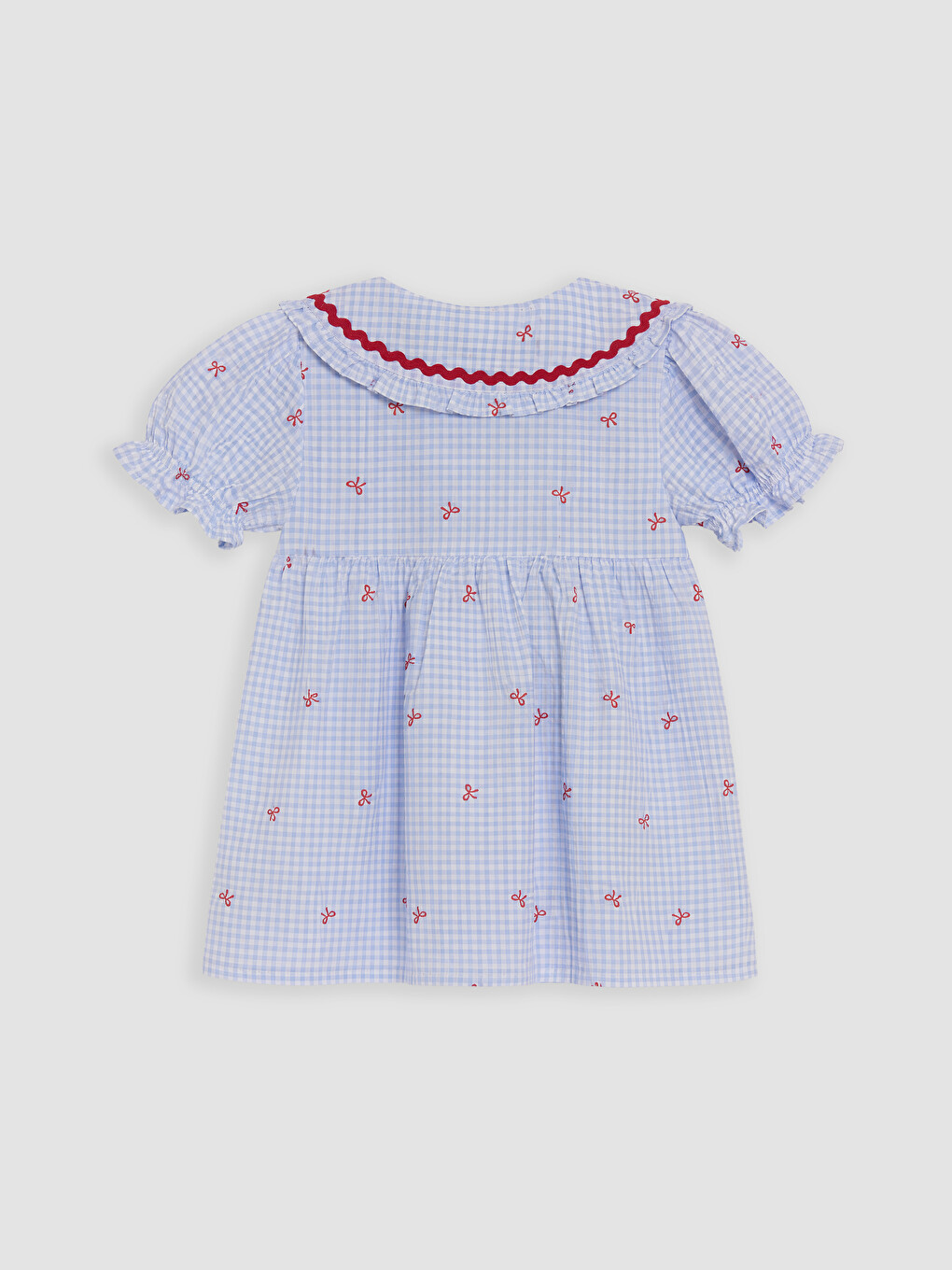 Ekru Bebe Yaka Kız Bebek Elbise-2