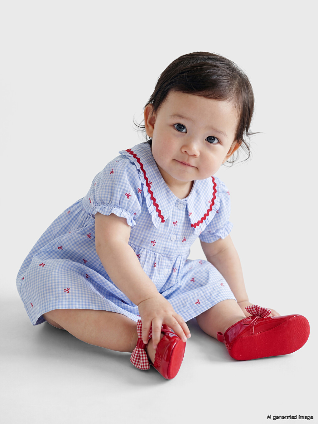 Peter Pan Collar Baby Girls' Dress-1