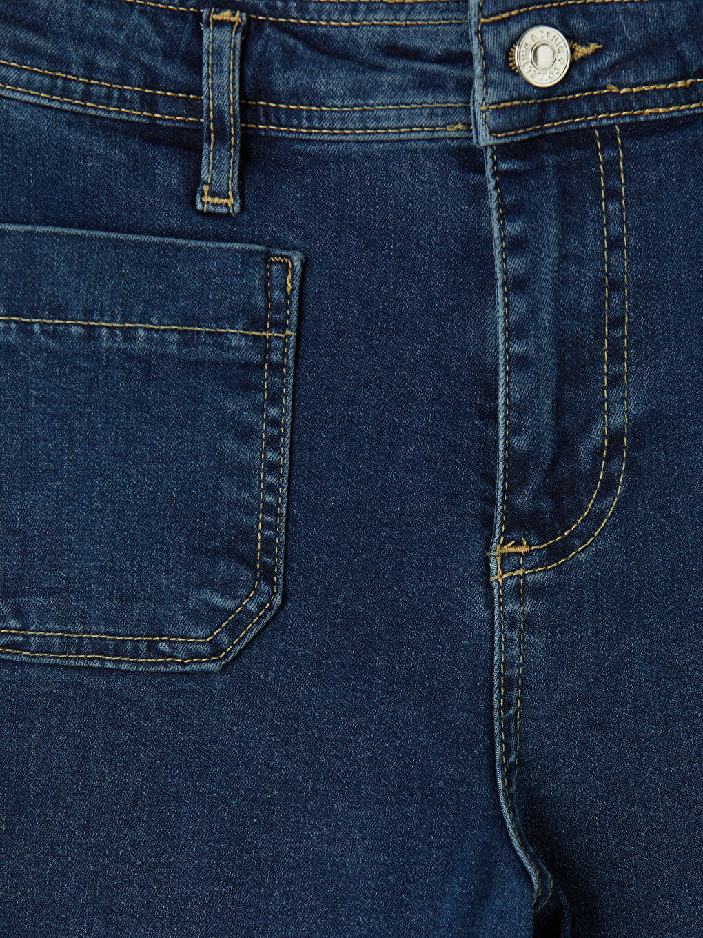 İndigo Wideleg Kadın Jean Pantolon-2