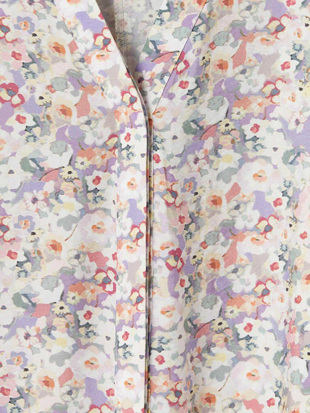 Karışık V Yaka Beli Kuşaklı Çiçekli Elbise-2