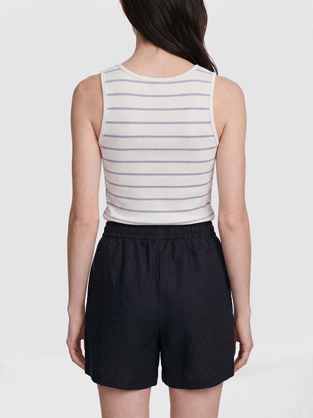 U Neck Striped Women's Tank Top-3