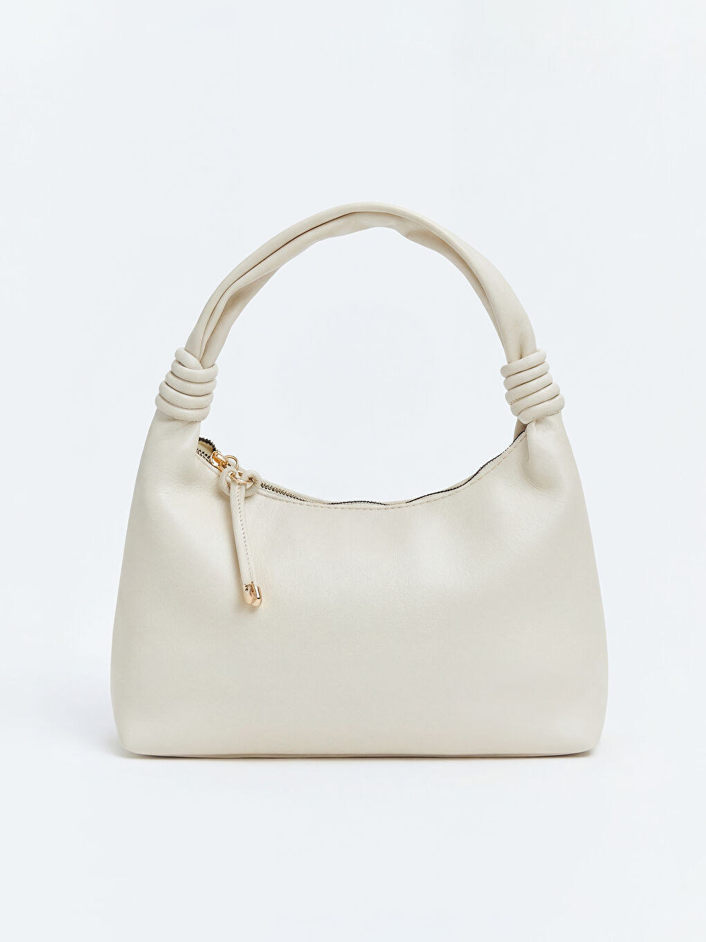 Bej Deri Görünümlü Kadın Omuz Çantası