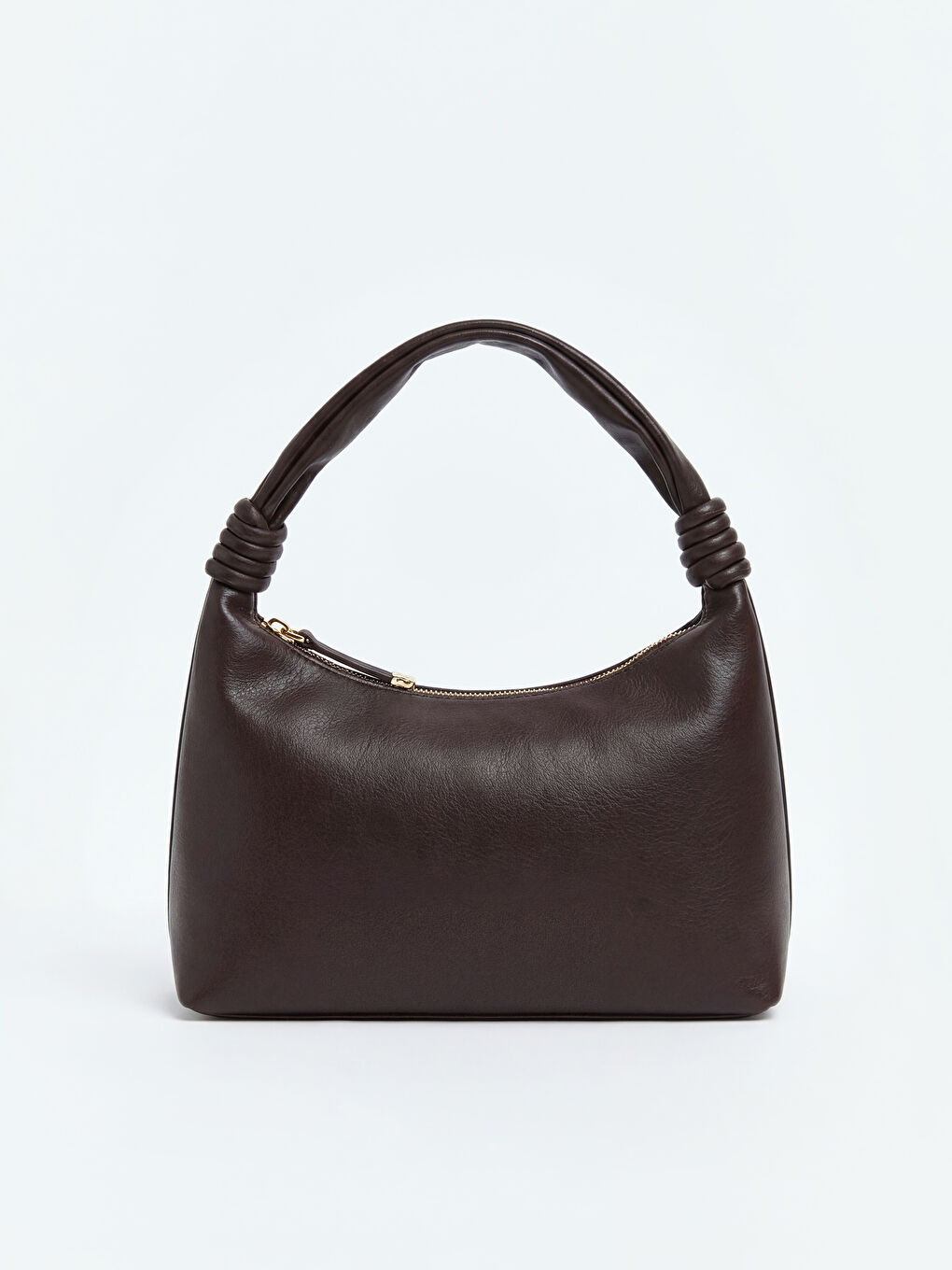 Kahverengi Deri Görünümlü Kadın Omuz Çantası