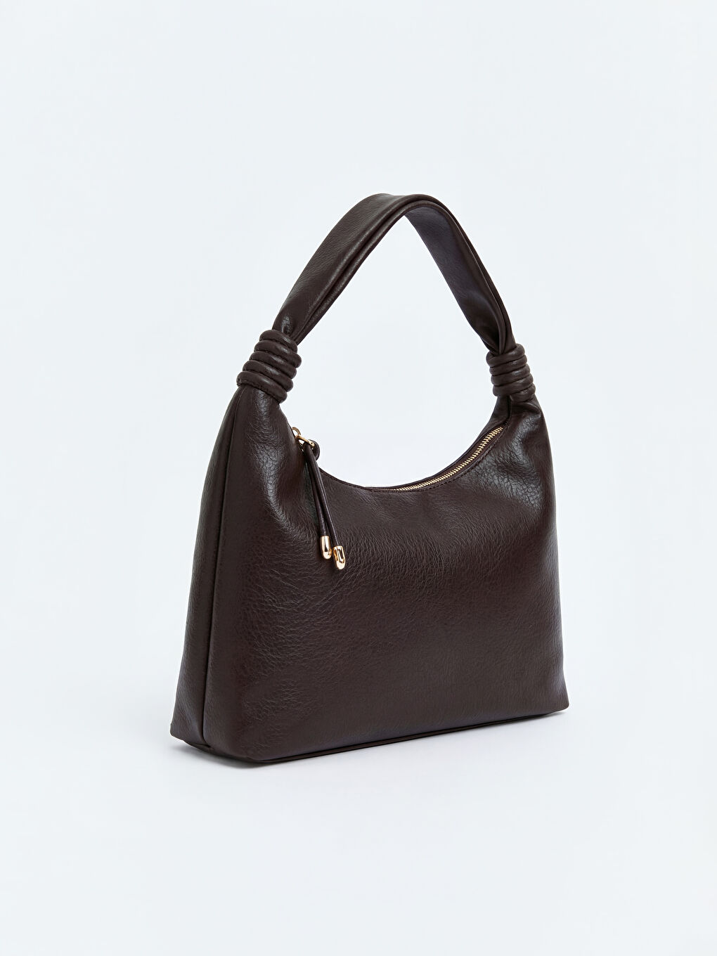 Kahverengi Deri Görünümlü Kadın Omuz Çantası-1