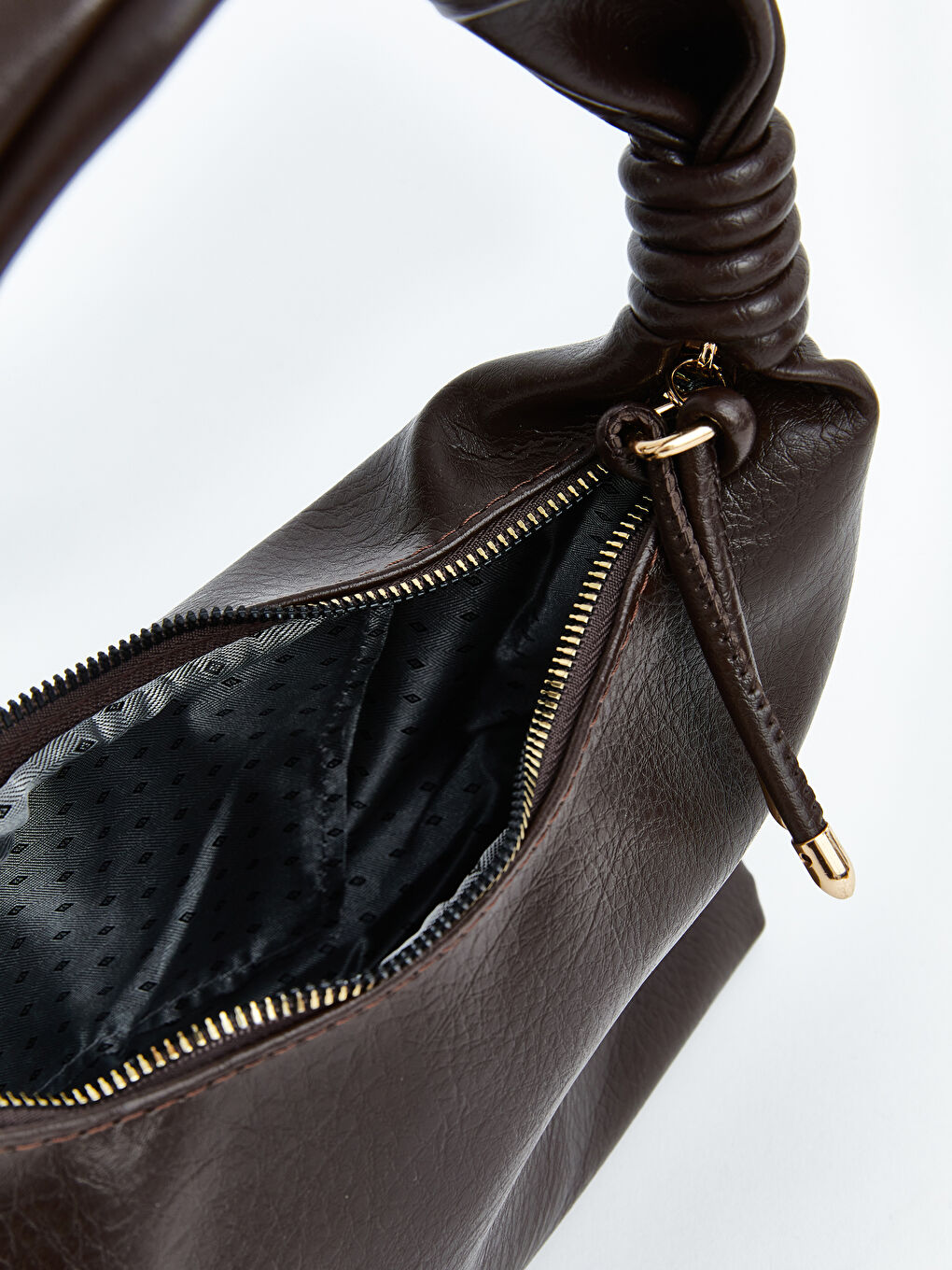 Kahverengi Deri Görünümlü Kadın Omuz Çantası-3