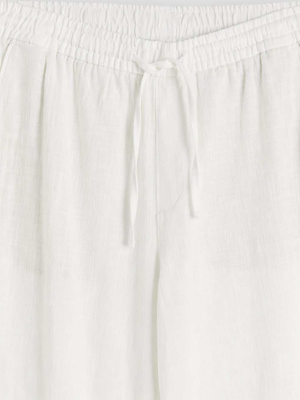 Beyaz Regular Fit Armürlü Erkek Pantolon-2