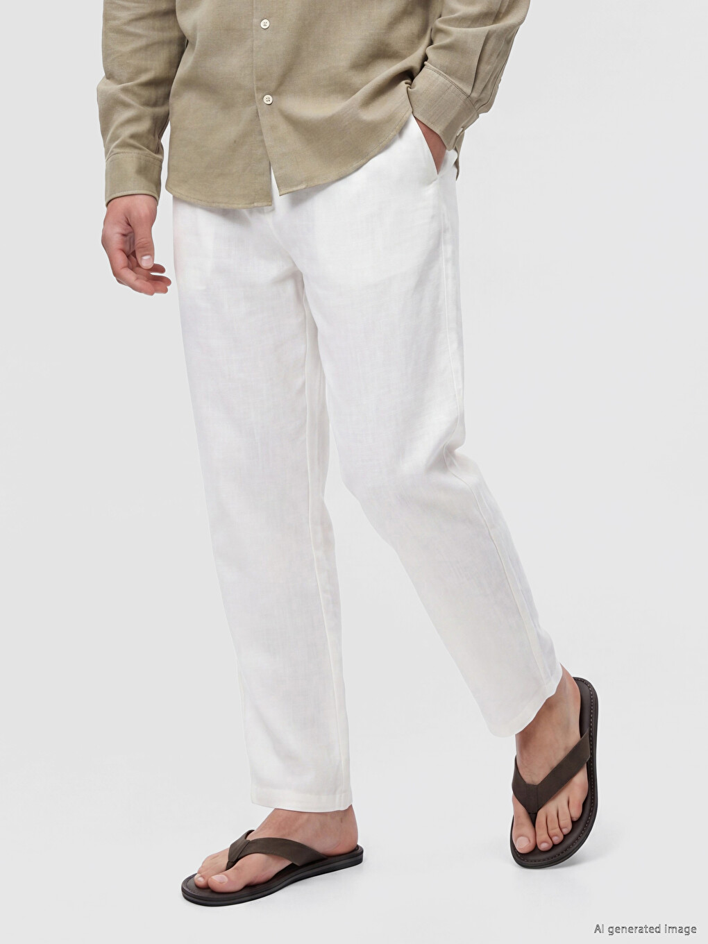 Regular Fit Dobby Men's Trousers-1