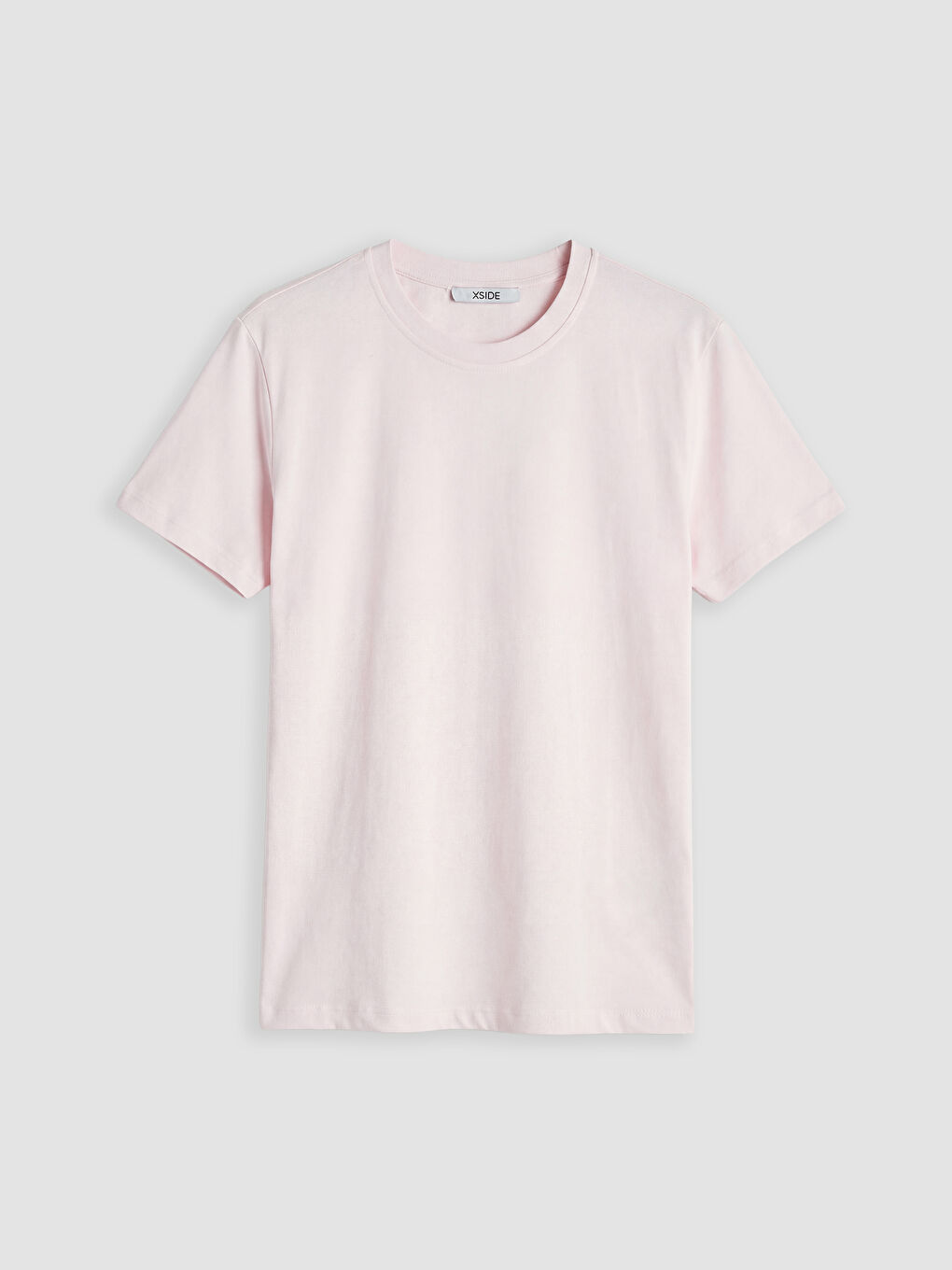 Pembe Bisiklet Yaka Kadın Tişört