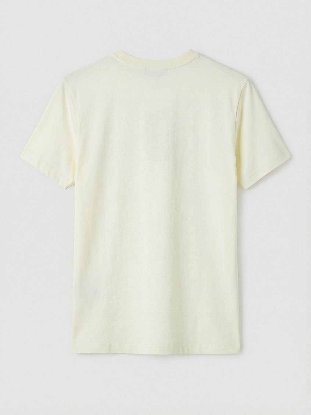 Sarı Bisiklet Yaka Kadın Tişört-1