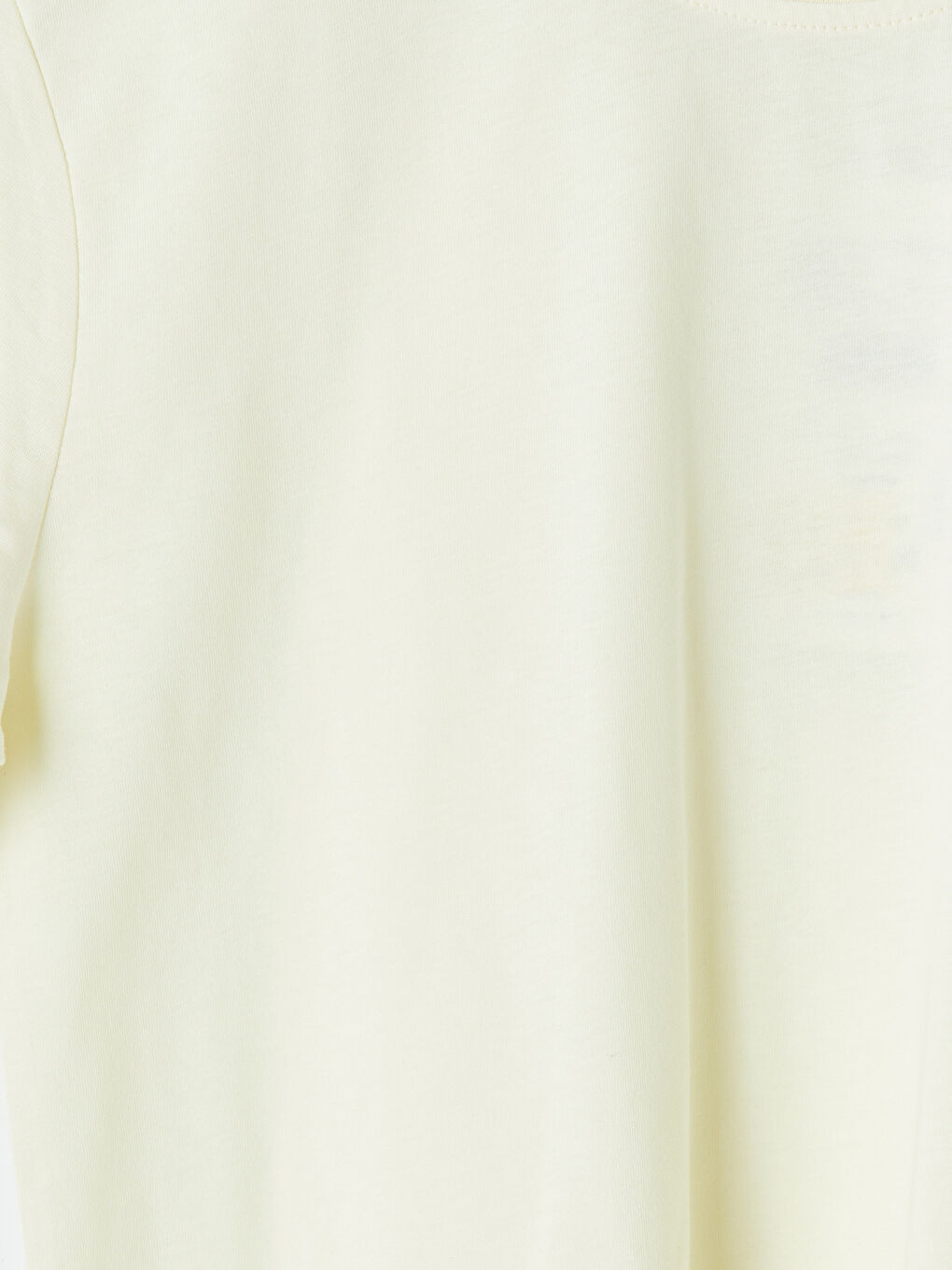 Sarı Bisiklet Yaka Kadın Tişört-2