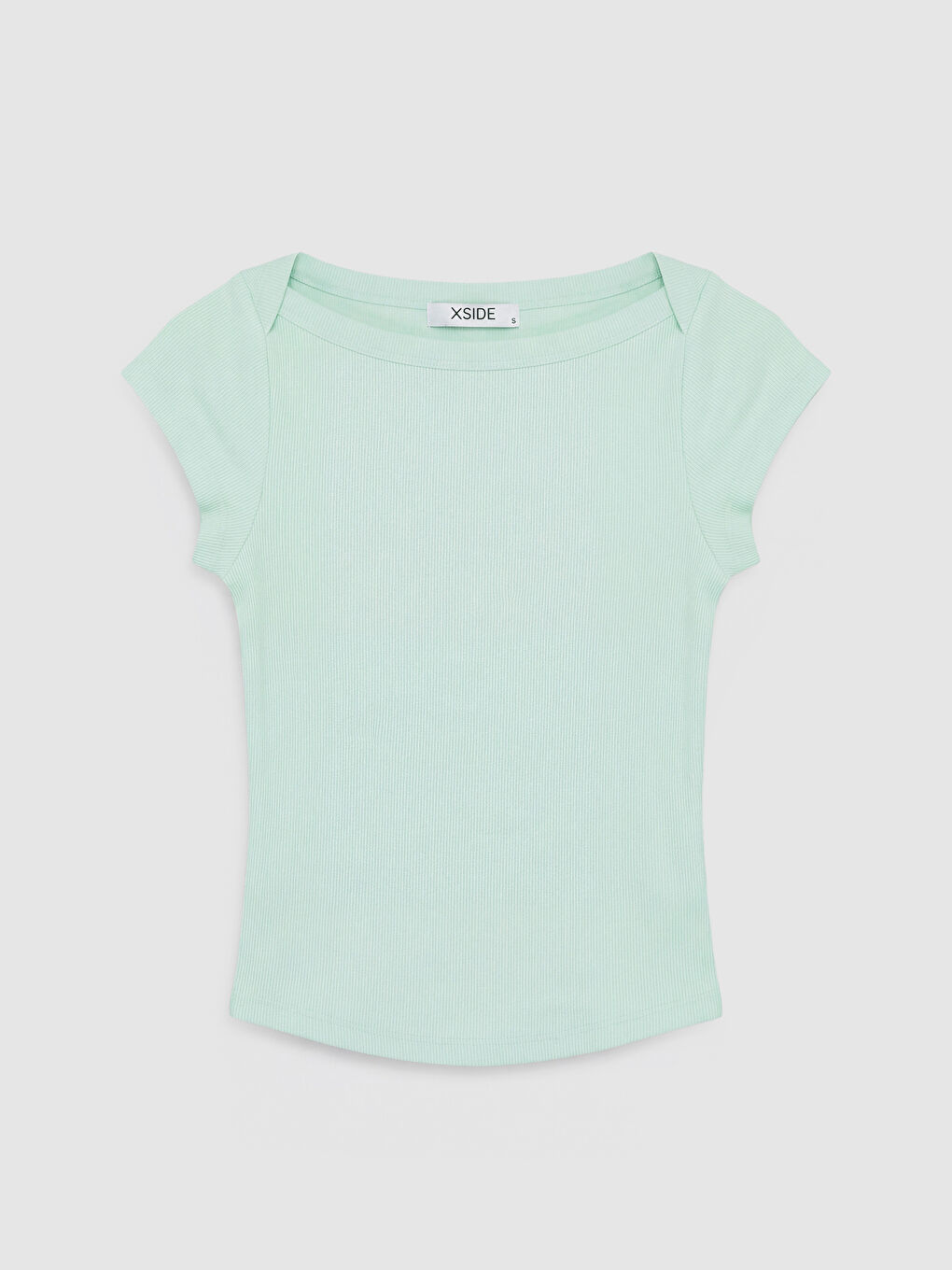 Yeşil Bisiklet Yaka Kadın Tişört